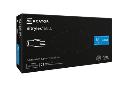 "Nitrylex Black" N100 - nitrila cimdi, melnā krāsā